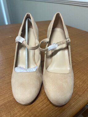 *NEW* Coutgo Womens Wedge Pumps, SZ 6.5, Color Khaki